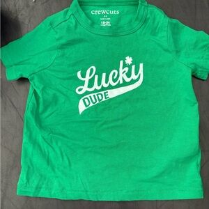 Crewcuts Bright Green 'Lucky Dude' Tee